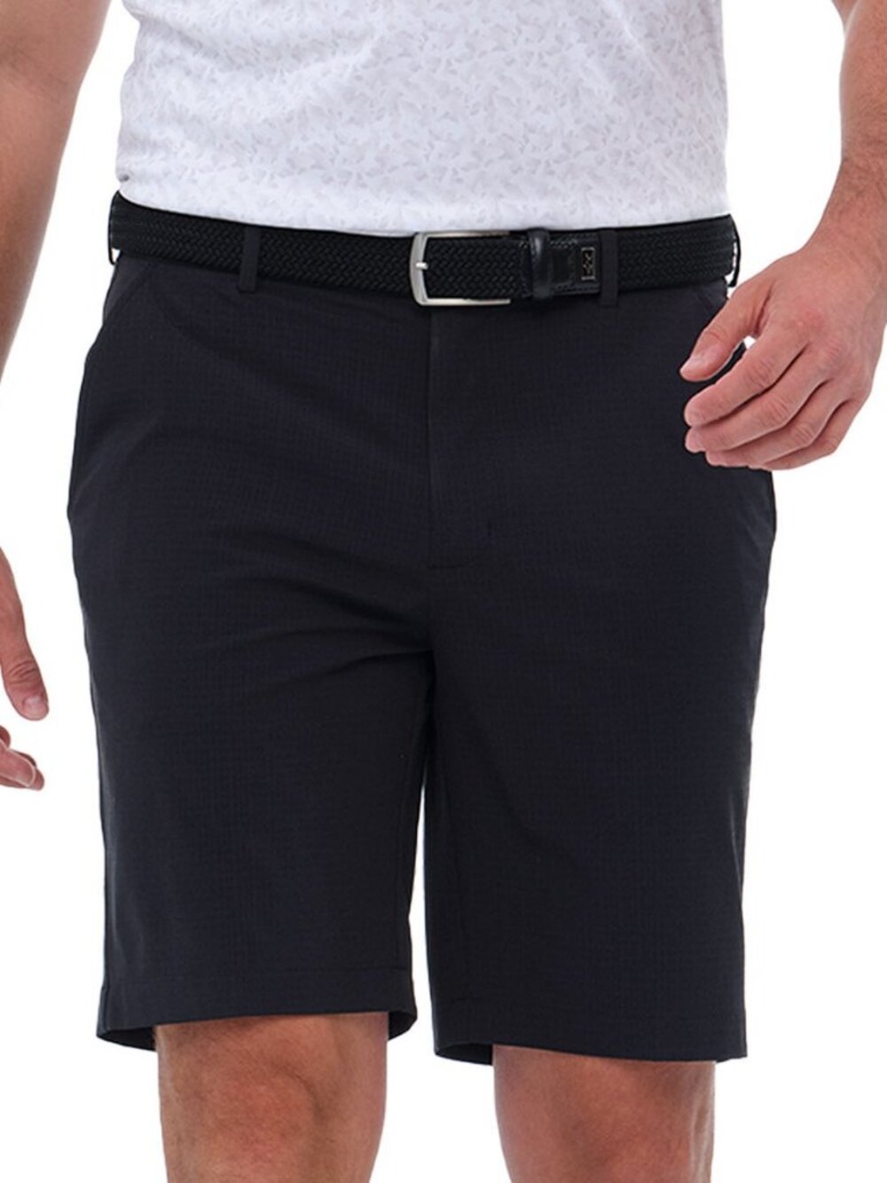 NEW Greg Norman Stretch Flat Front Shorts 30 NWT Black Moisture Wicking